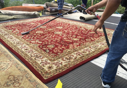 Rug Dusting Process