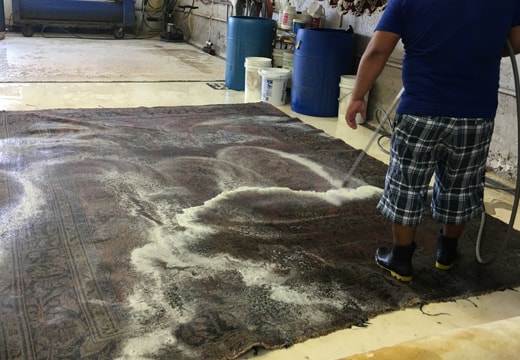 Rug Washing Process