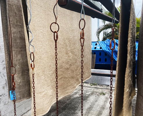 Sisal Rug Drying